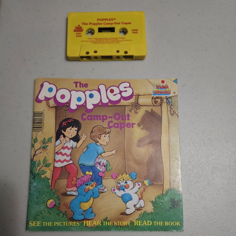 Popples Camp Out Caper Book and Cassette 1986